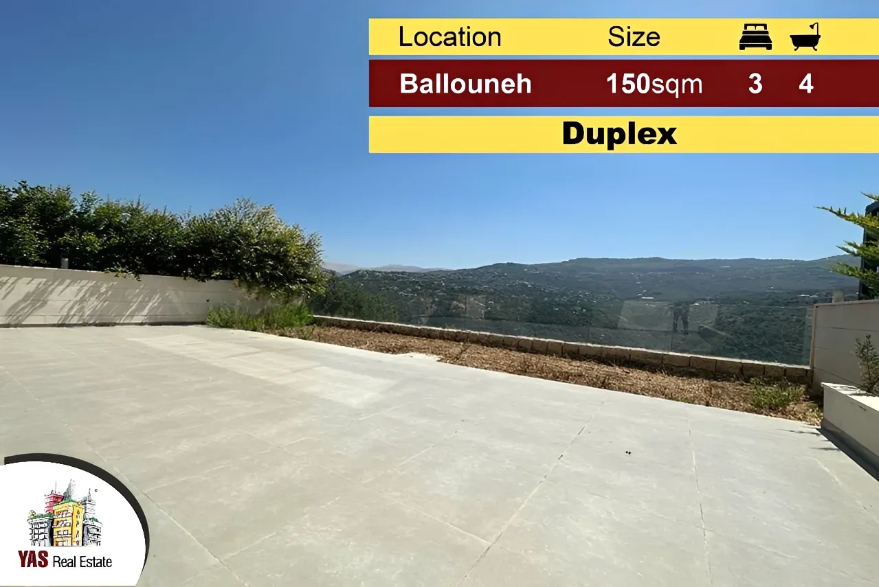 Apartment for Sale in Ballouneh - 3 bed, 4 bath