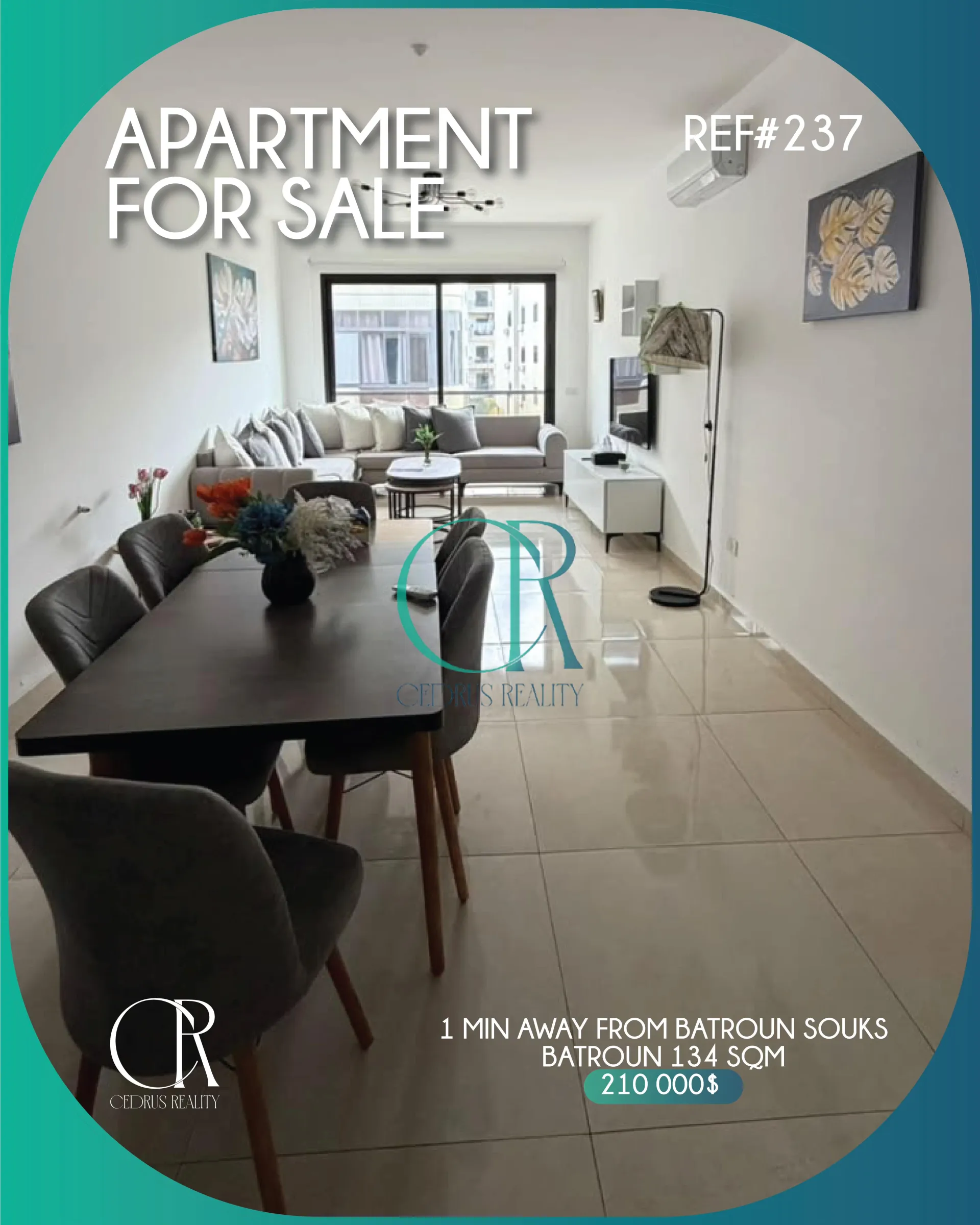 Apartment for sale in Batroun
