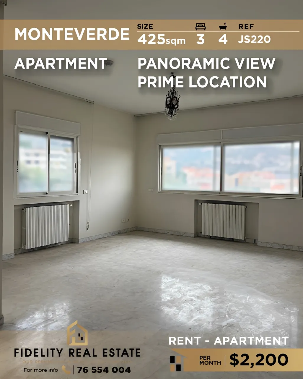 Apartment for Rent in Monteverde Main Street، Lebanon - 3 bed, 4 bath