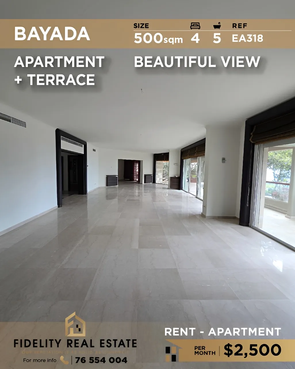Apartment for rent in WJ98+96V, Bayada Main Road, Rabieh, Lebanon - 4 bed, 5 bath