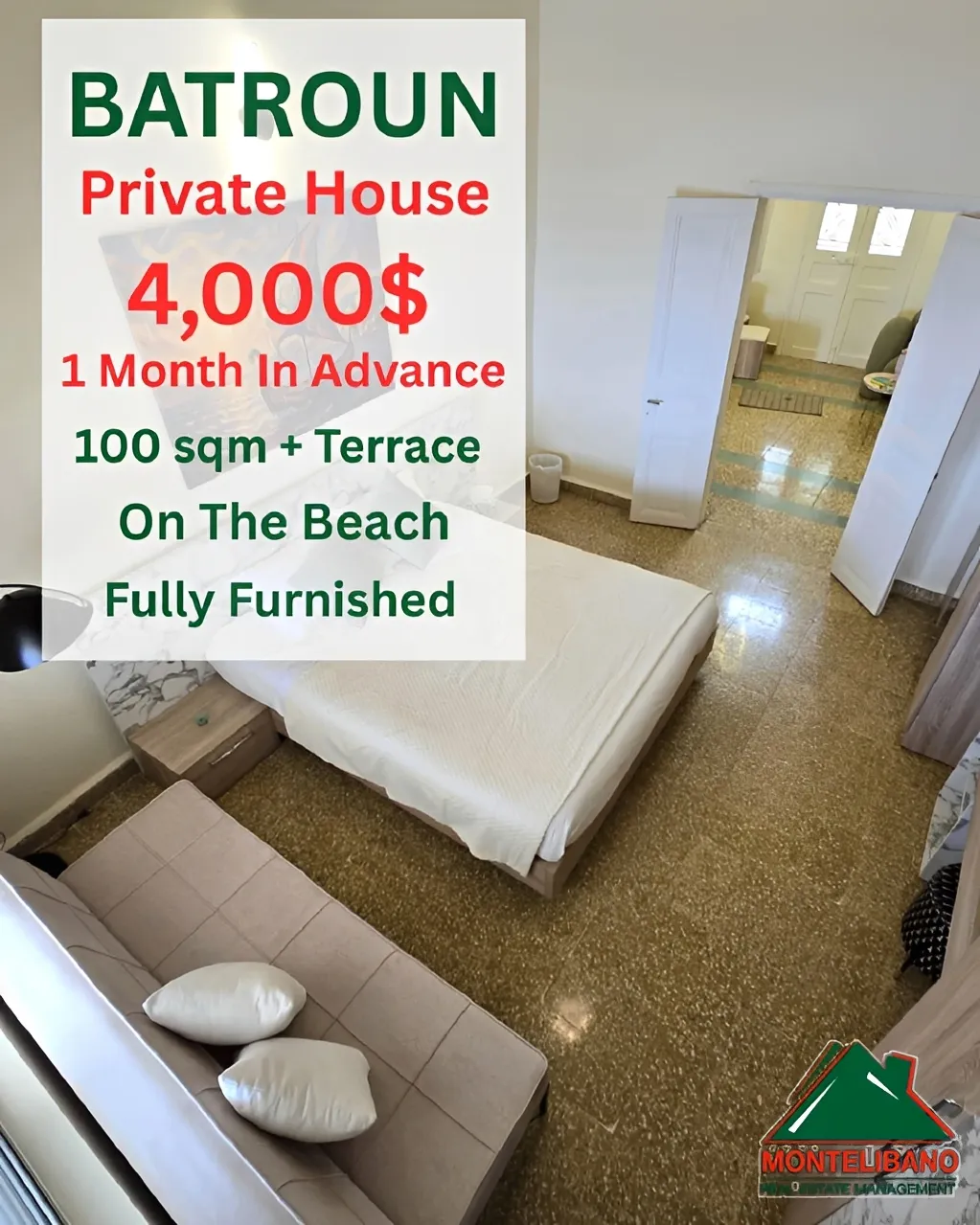House for rent in Batroun, Lebanon
