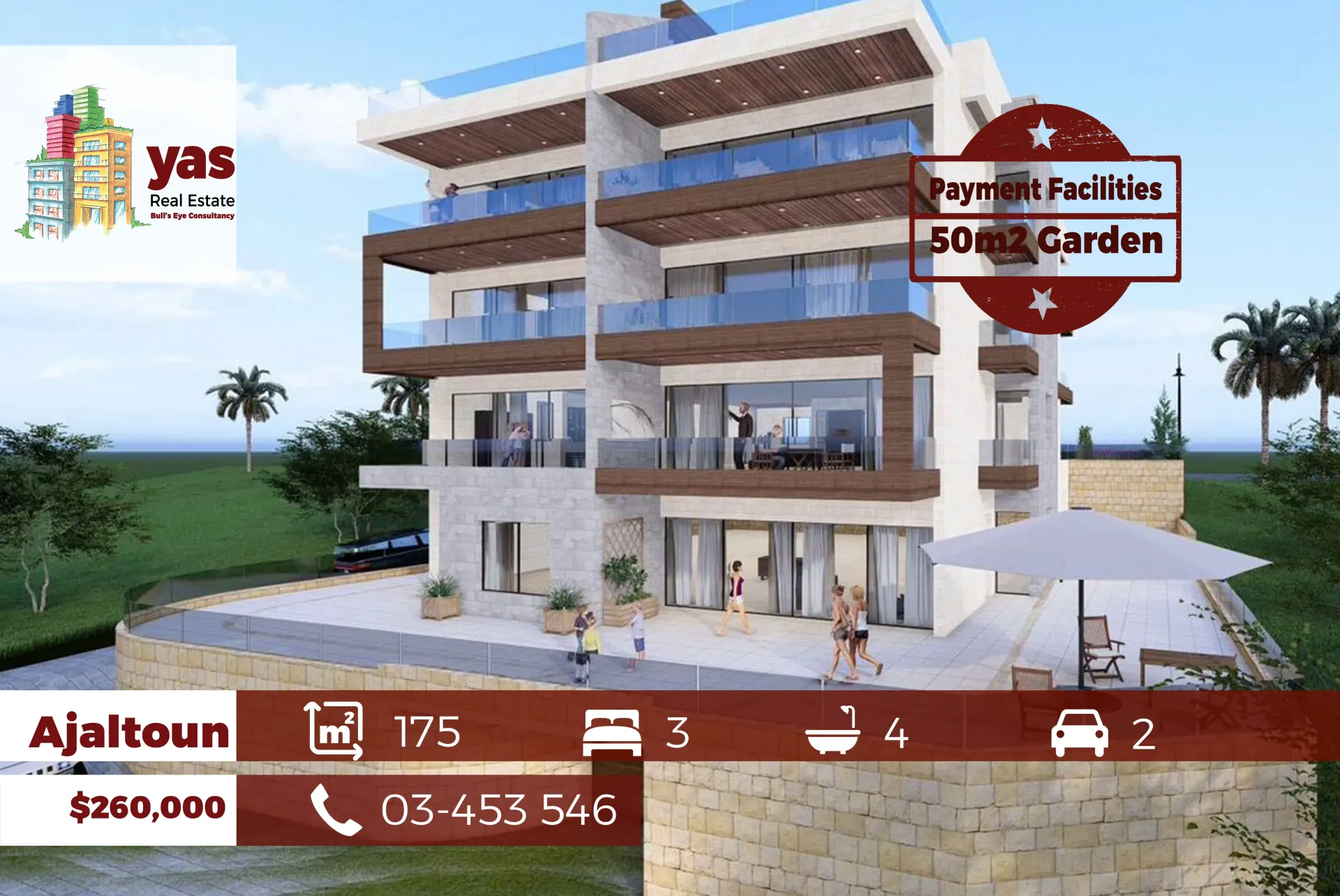 Apartment for Sale in Ajaltoun