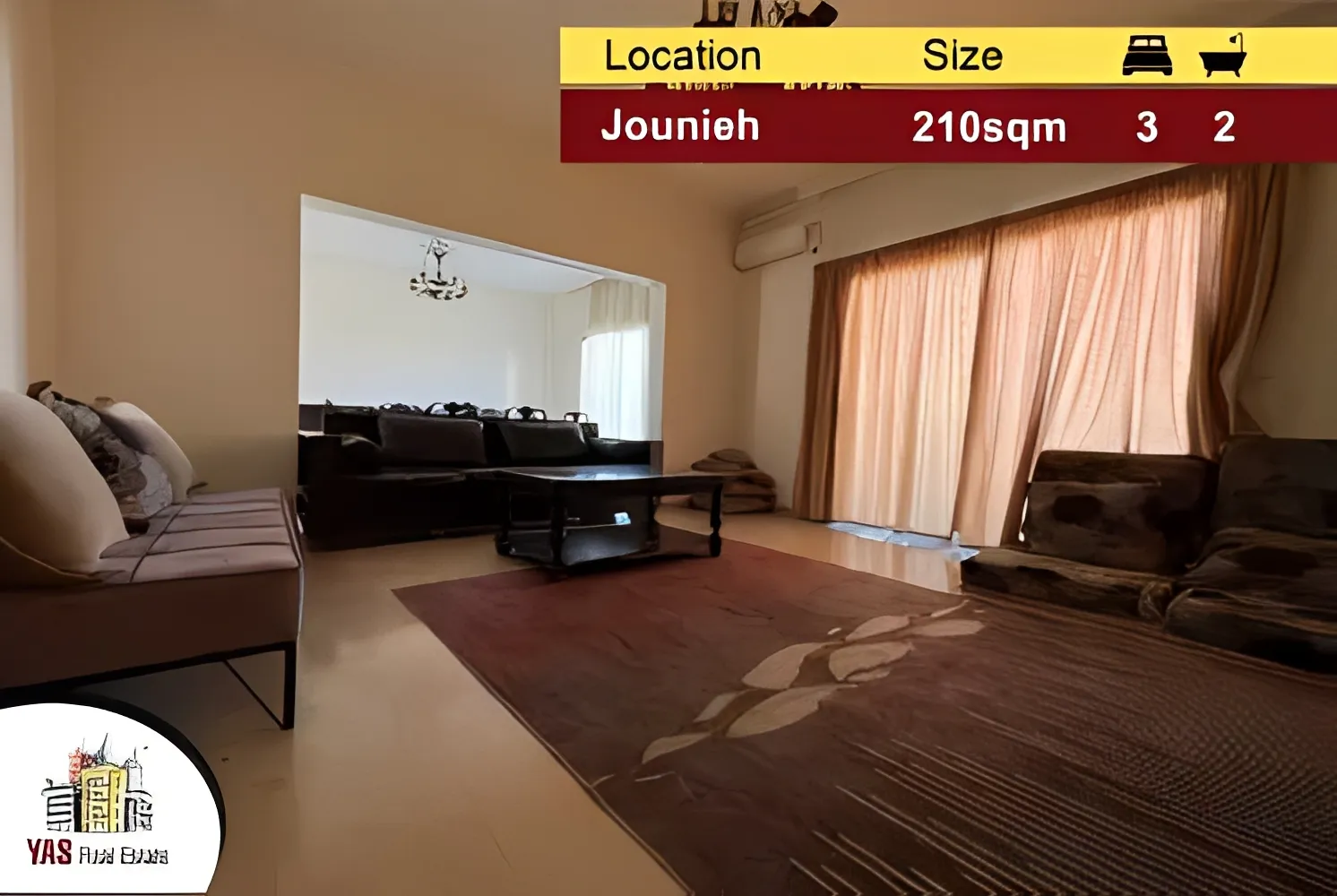 Apartment for Sale in Jounieh - 3 bed, 2 bath