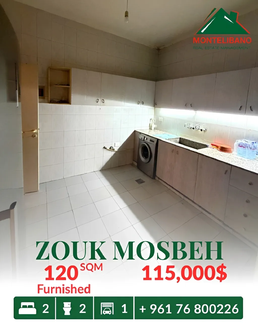 Apartment for sale in Zouk Mosbeh
