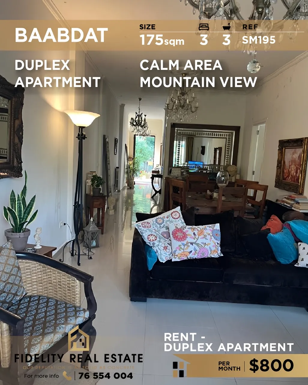 Duplex for Rent in Baabdat, Lebanon