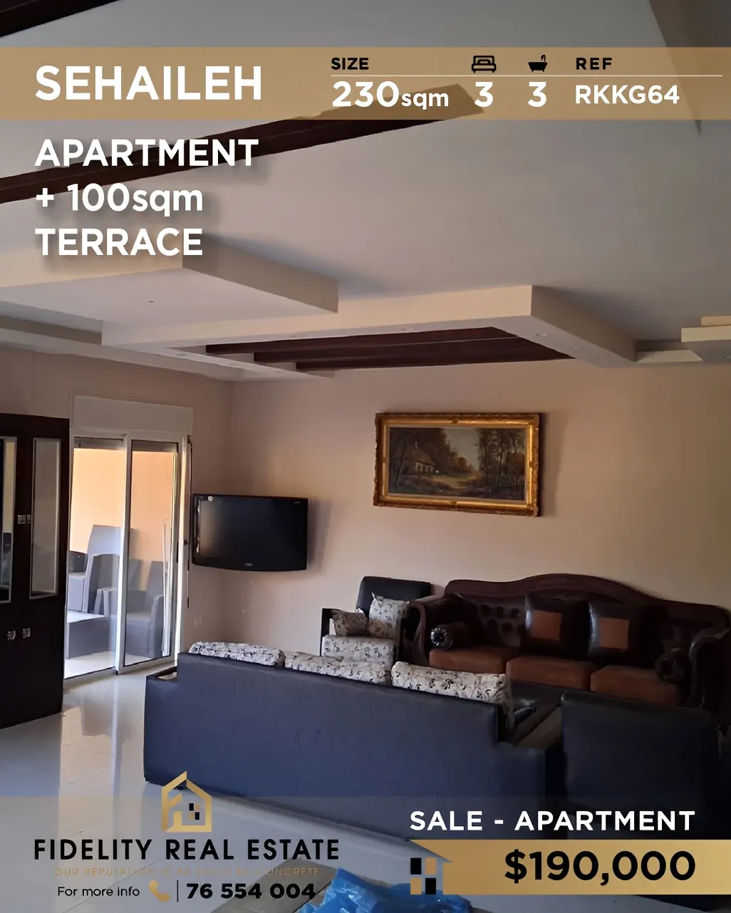 Apartment for sale in Sehayleh, Lebanon - 3 bed, 3 bath