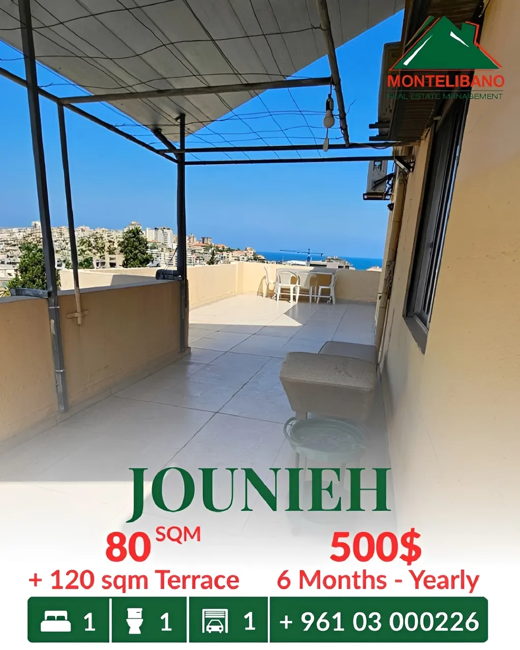 Apartment for rent in Jounieh, Lebanon