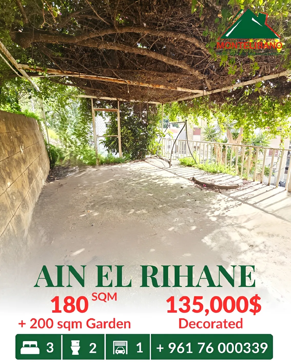 Apartment for sale in Ain El Rihaneh, Lebanon - 3 bed, 2 bath