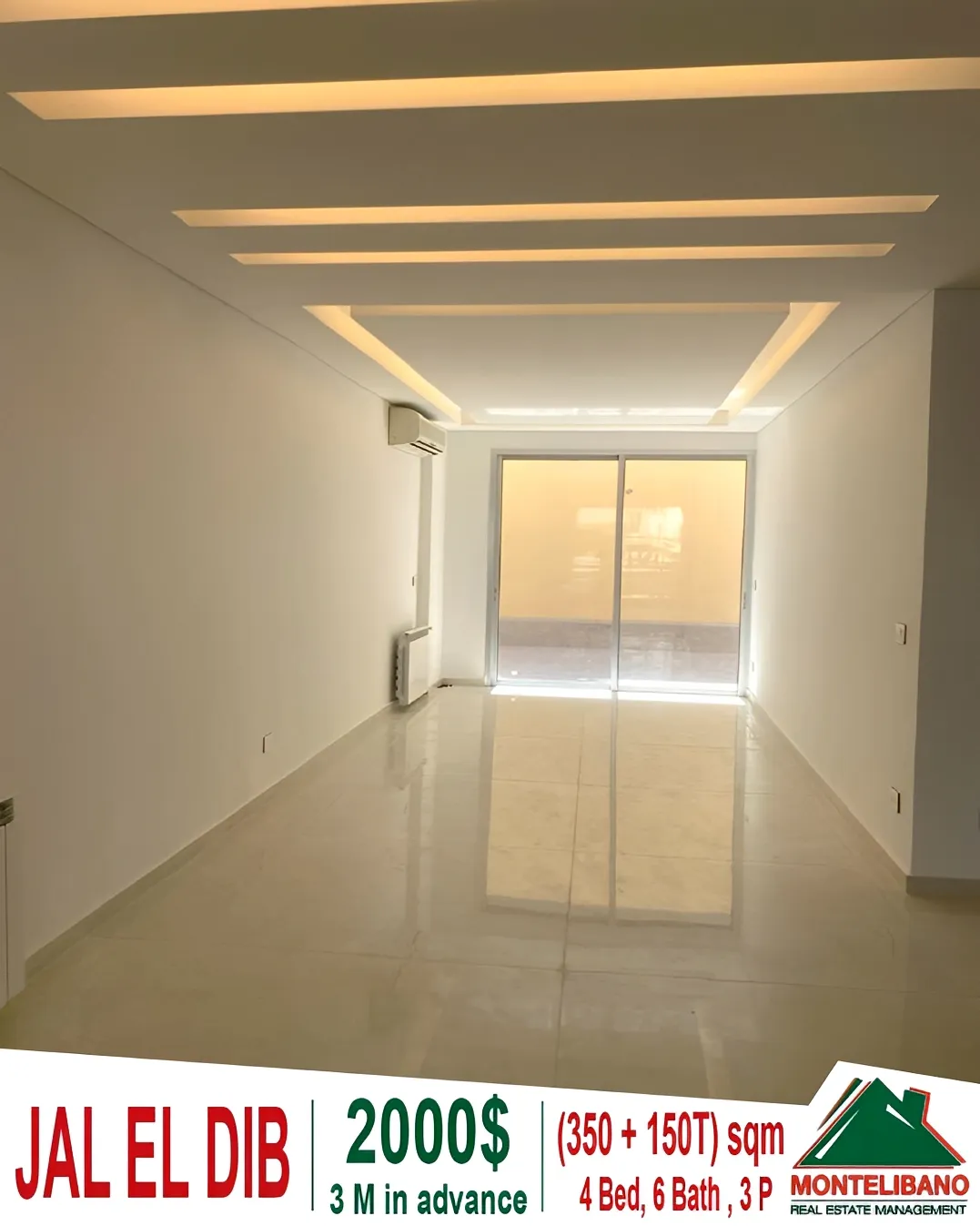Apartment for rent in Jal El Dib, Lebanon - 4 bed, 6 bath