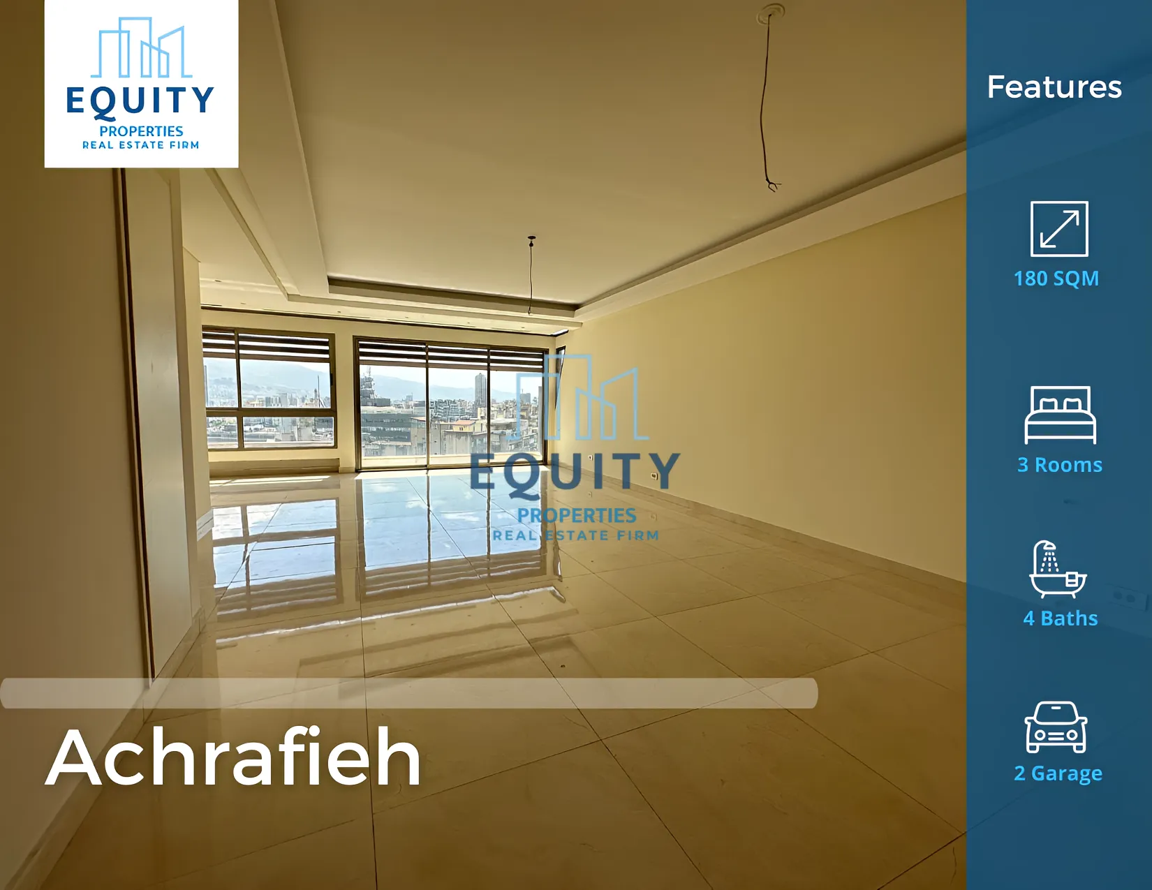 Apartment for Sale in Ashrafieh - 3 bed, 4 bath