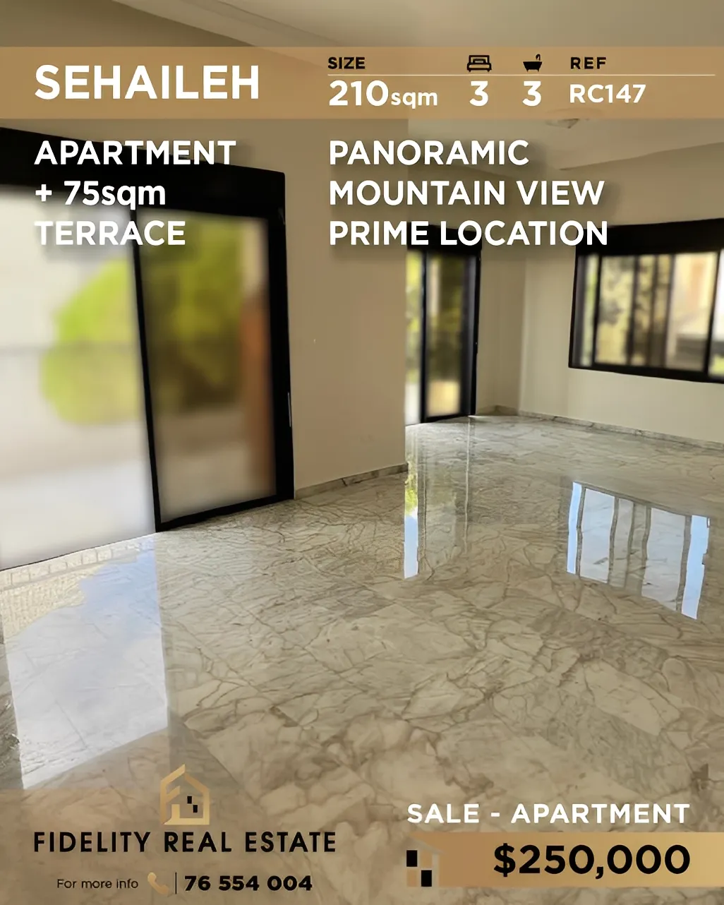 Apartment for sale in Sehayleh, Lebanon - 3 bed, 3 bath