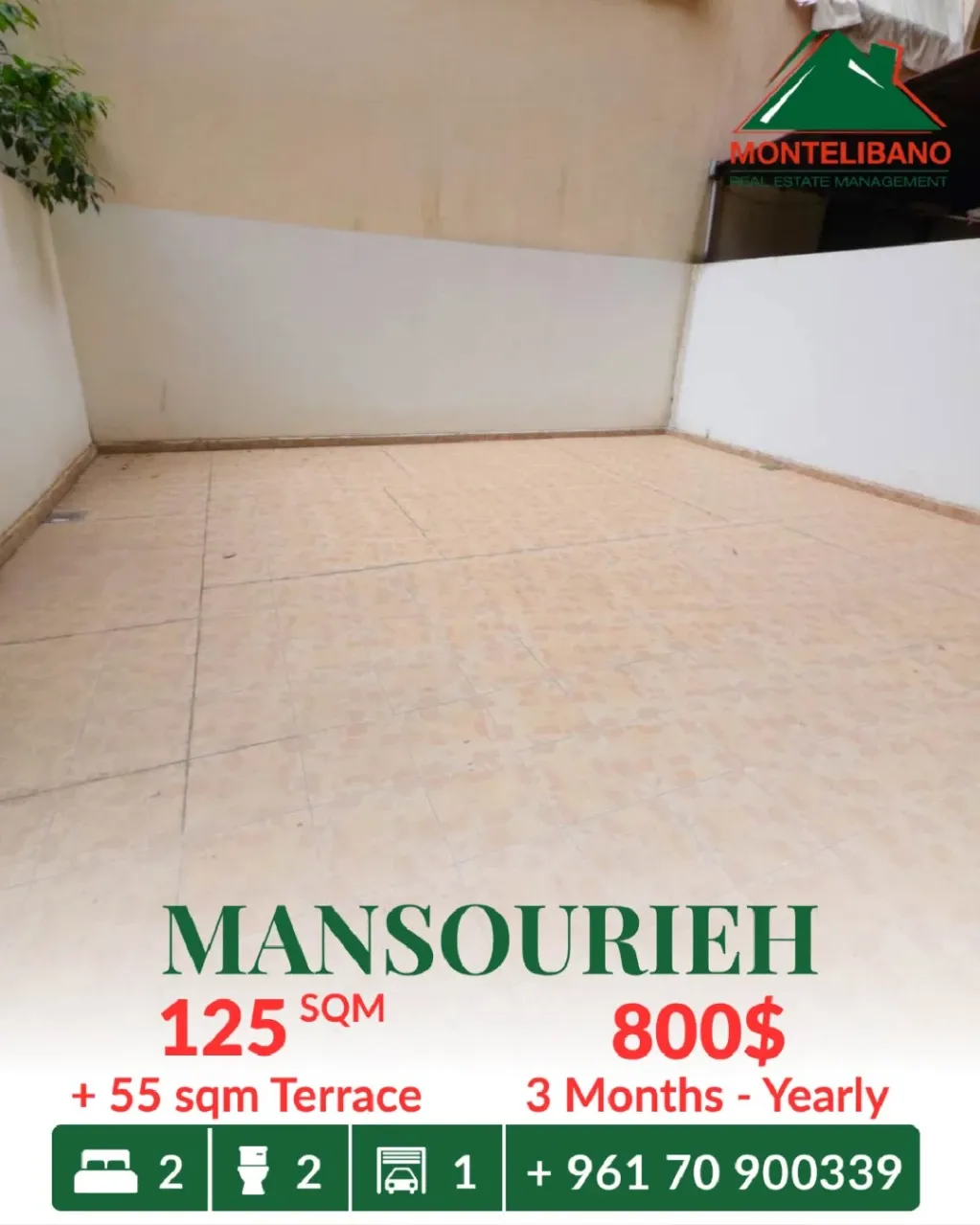 Apartment for rent in Mansourieh, Lebanon