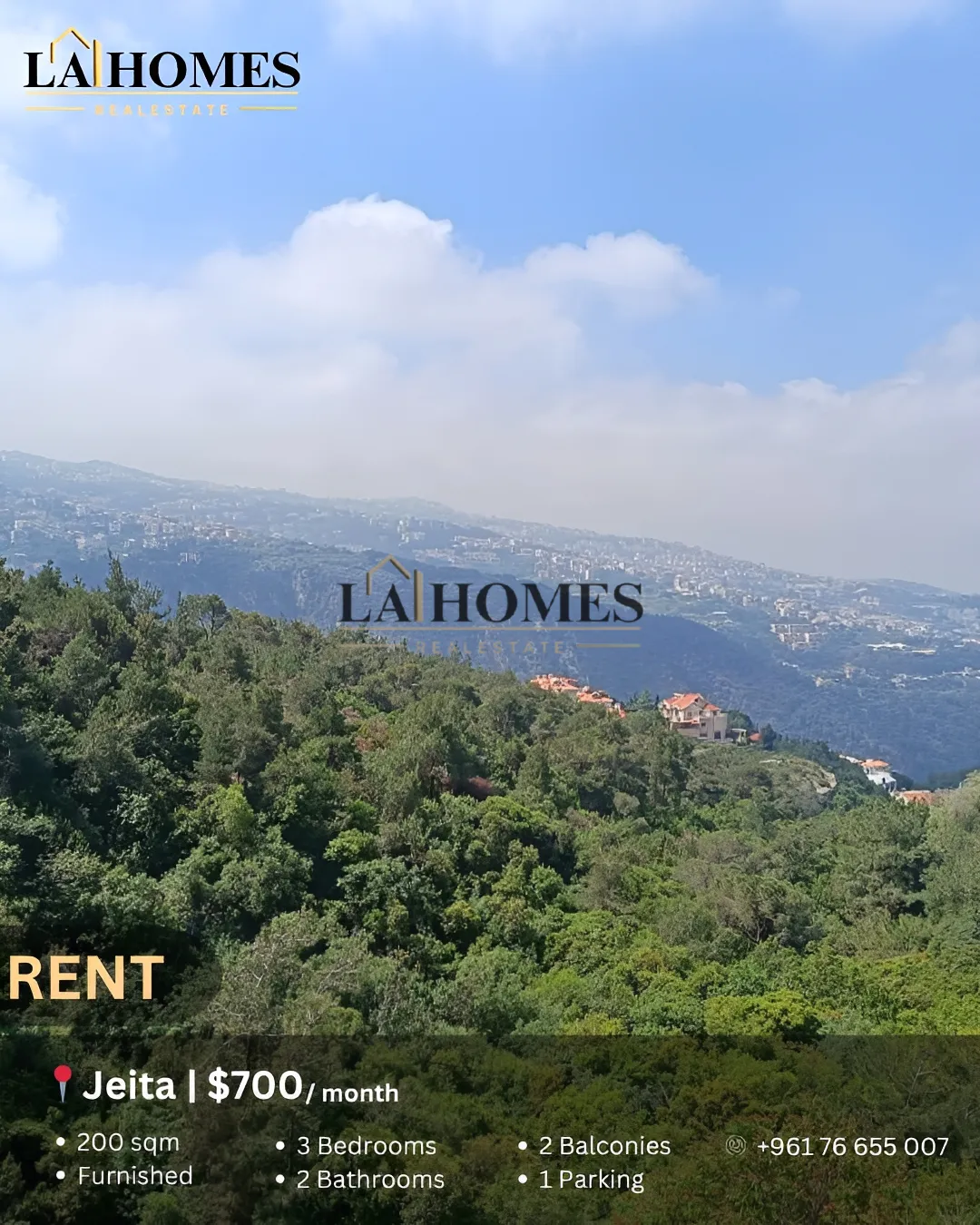 Apartment for rent in Jeita, lebanon - 3 bed, 2.0 bath