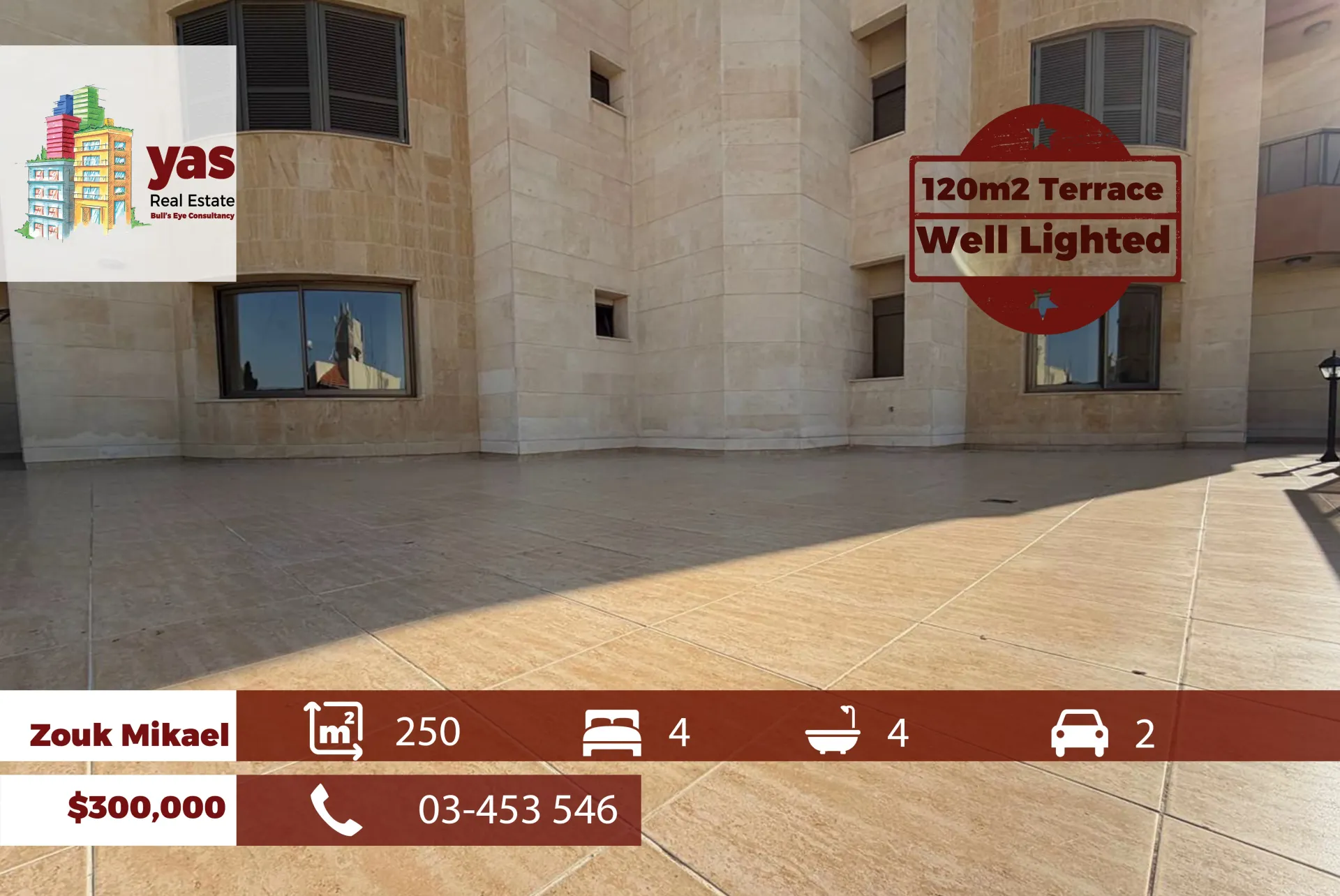Apartment for Sale in Zouk Mikael