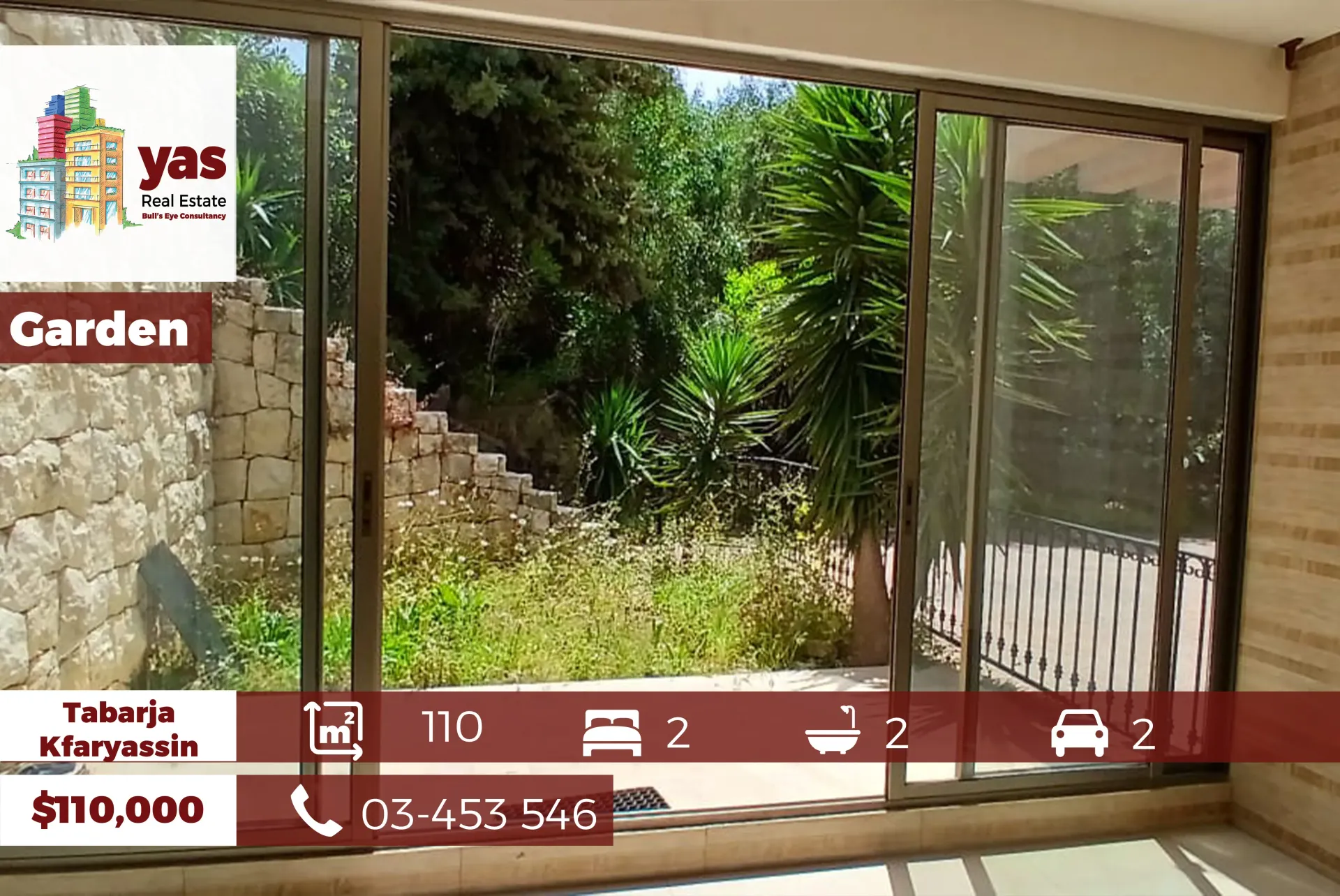 Apartment for Sale in Kfar Yassine - 2 bed, 2 bath
