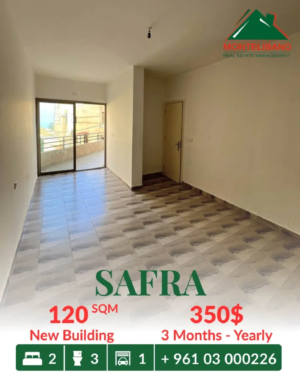 Apartment for rent in Safra, Lebanon