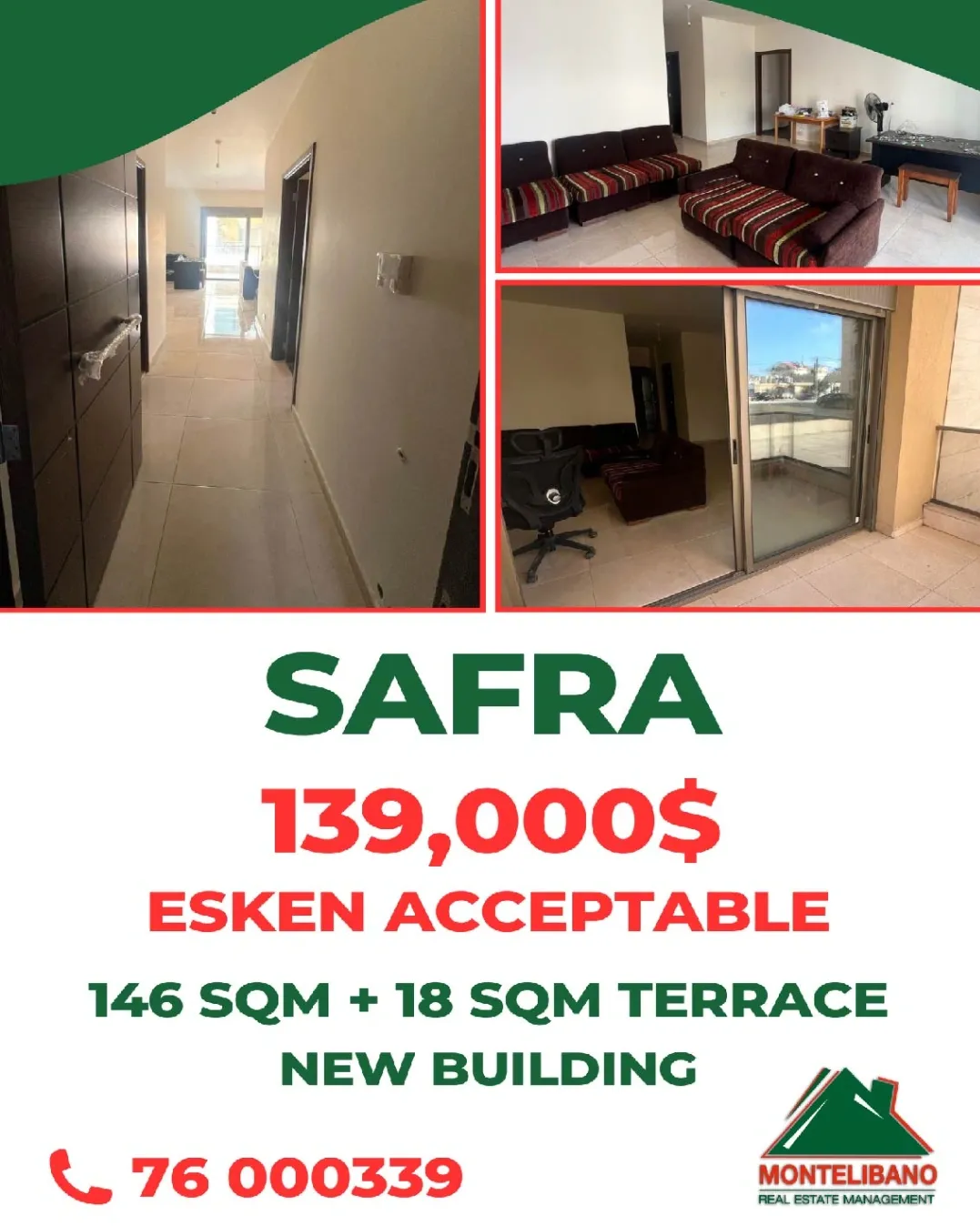 Apartment for sale in Safra, Lebanon
