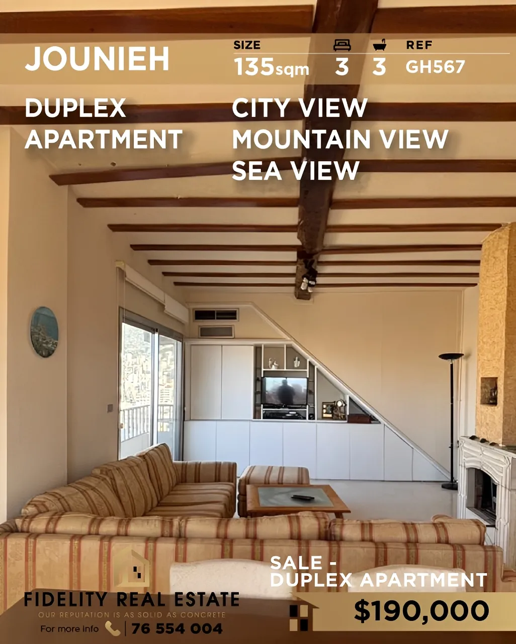 Duplex for sale in Jounieh