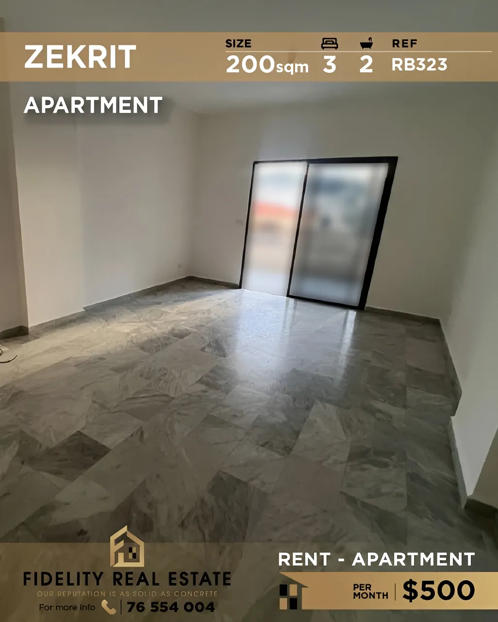 Apartment for rent in Zikrit, Lebanon - 3 bed, 2 bath