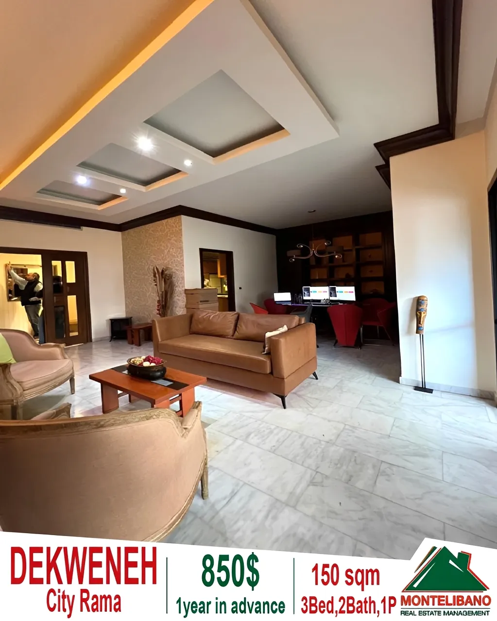 Apartment for rent in Dekwaneh, Lebanon - 3 bed, 2 bath