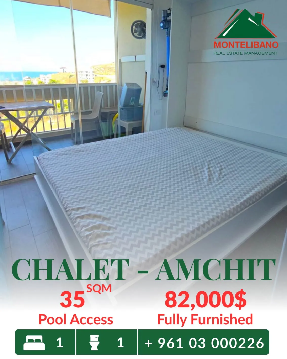 Chalet for sale in Aamchit, Lebanon