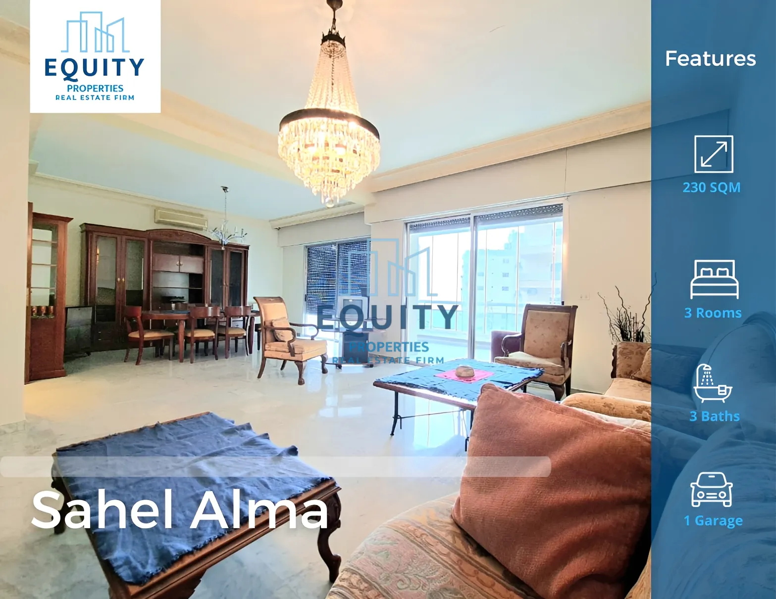 Apartment for rent in Sahel Aalma, Lebanon - 3 bed, 3 bath