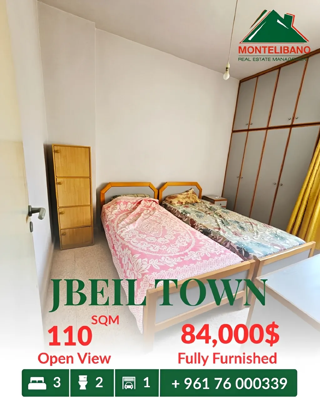 Apartment for sale in Jbeil, Lebanon - 3 bed, 2 bath
