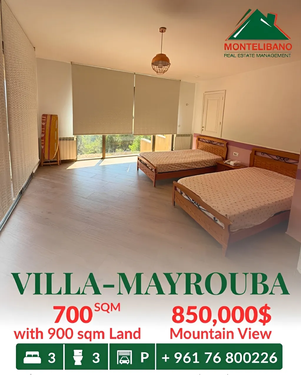 Villa for sale in Mayrouba, Lebanon
