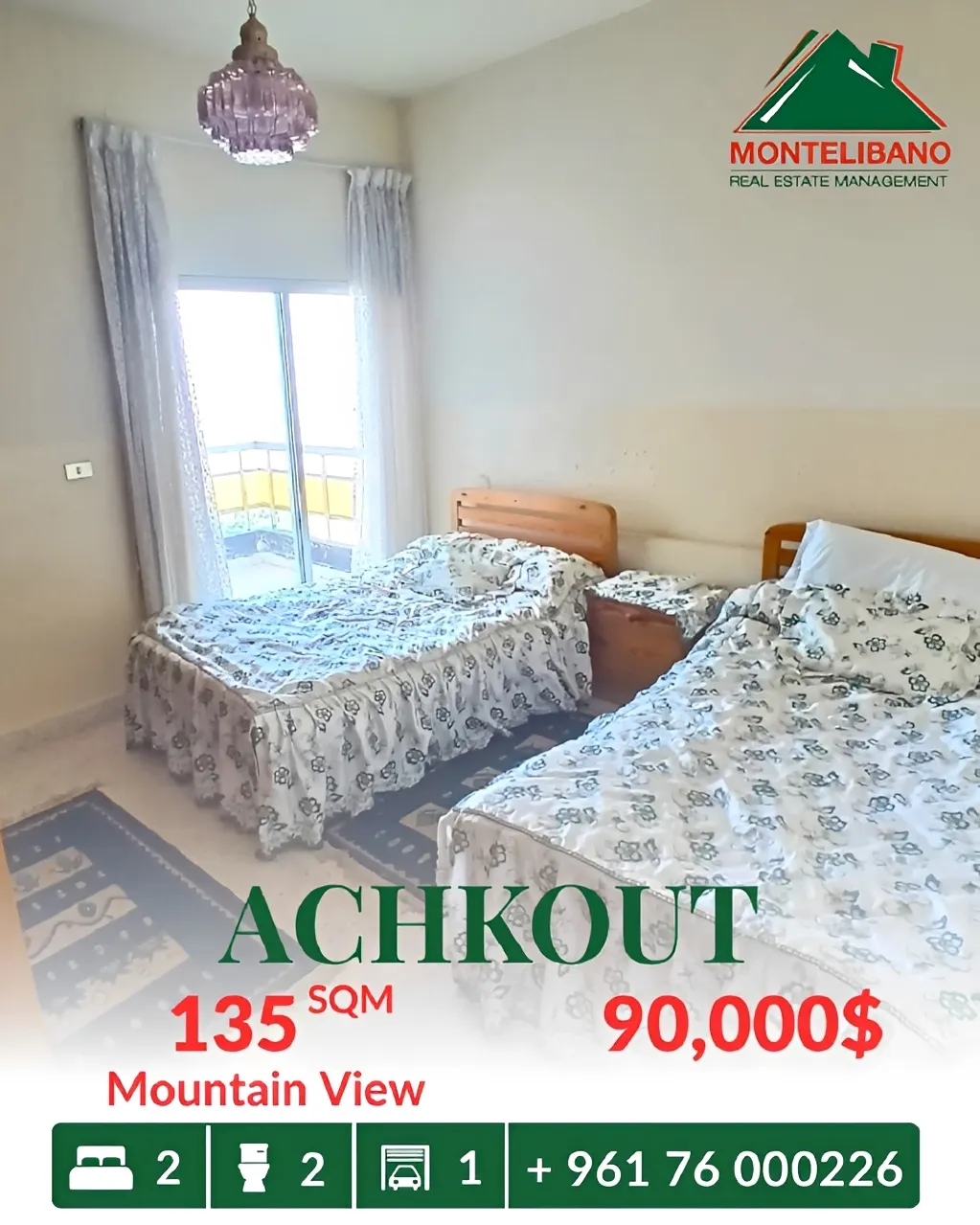Apartment for sale in Ashqout, Lebanon