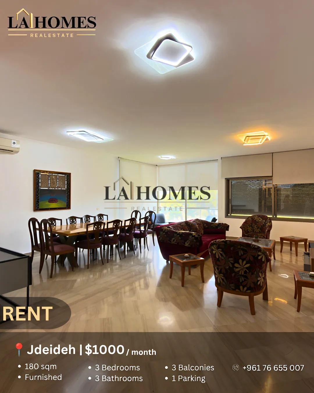 Apartment for rent in Jdeideh, lebanon - 3 bed, 3.0 bath