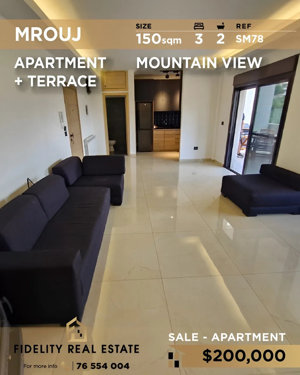 Apartment for sale in Mrouj, Lebanon
