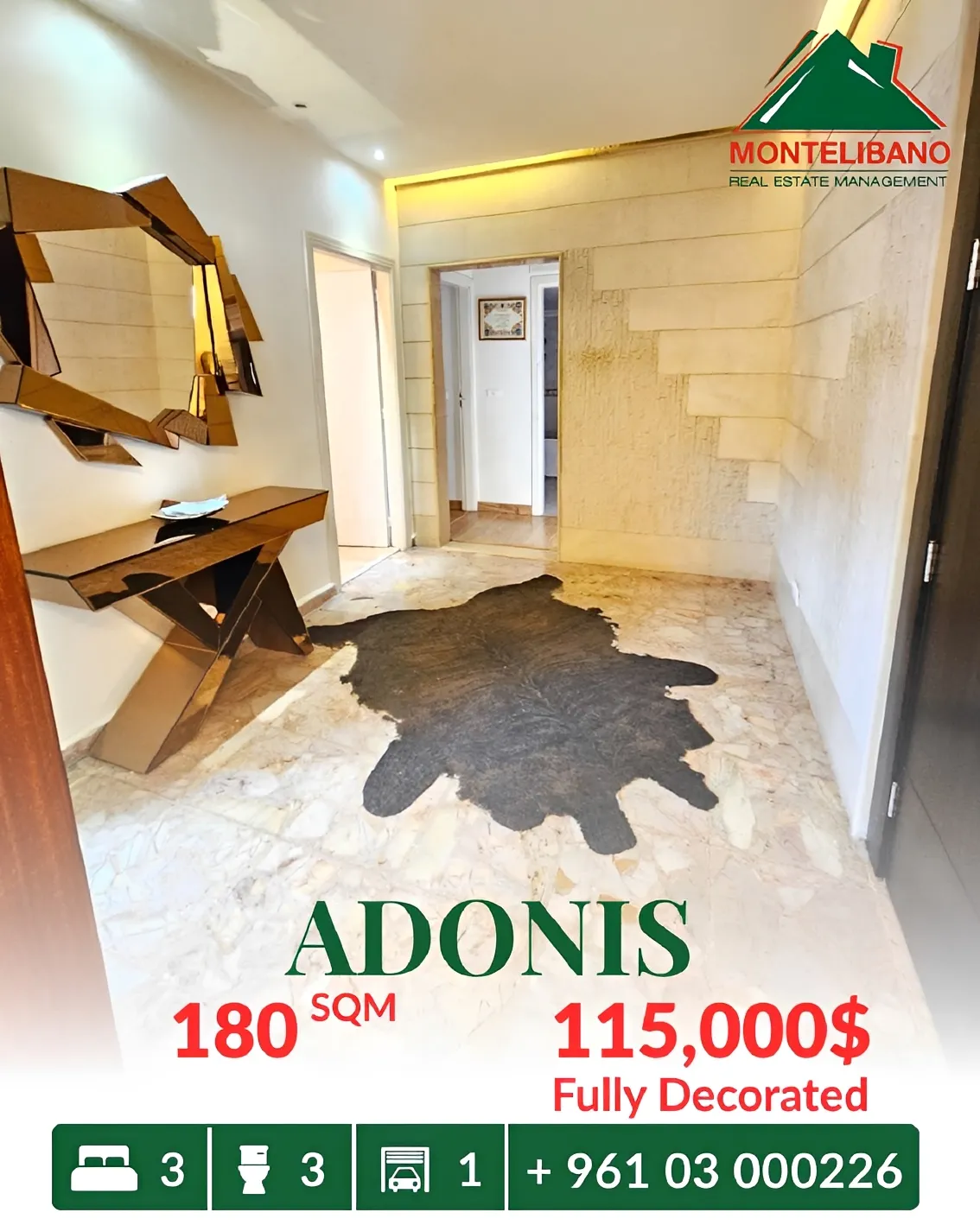 Apartment for sale in Adonis, Lebanon