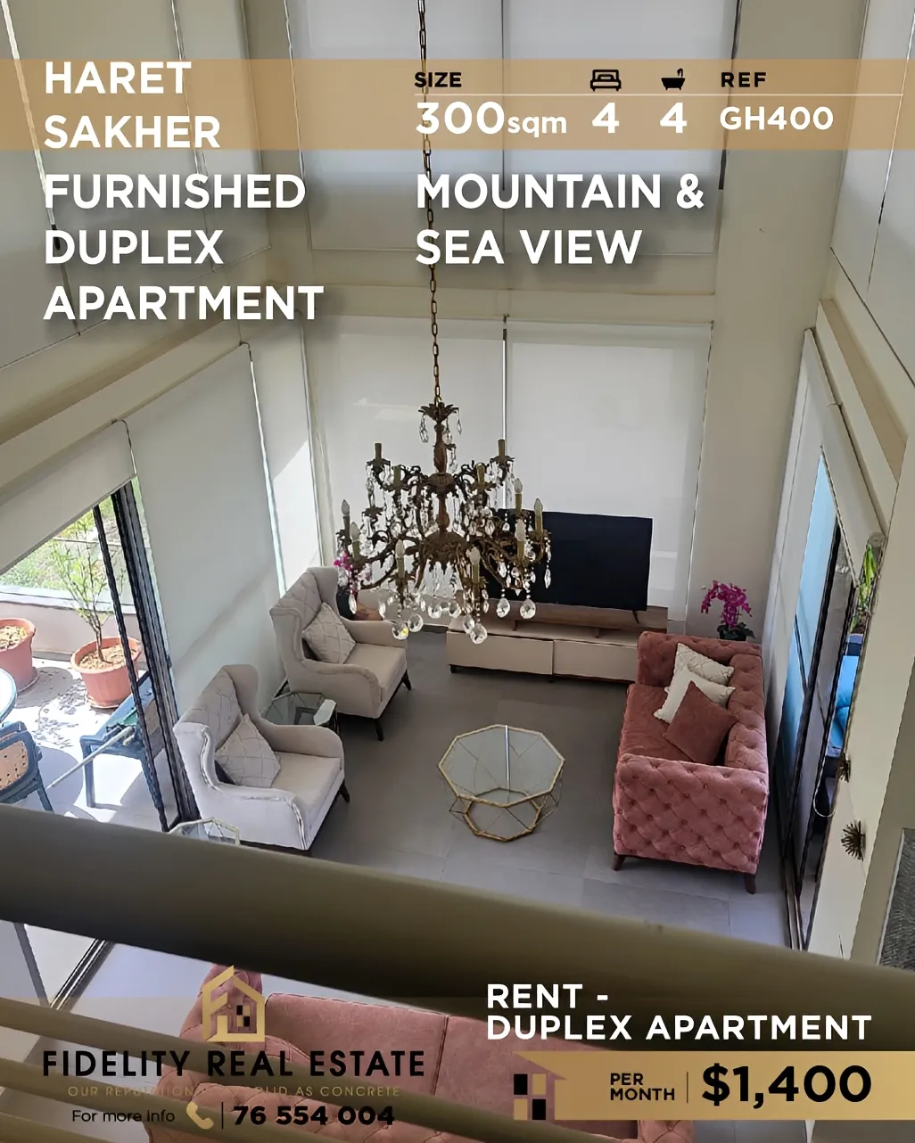 Duplex for rent in Haret Sakher, Lebanon - 4 bed, 4 bath