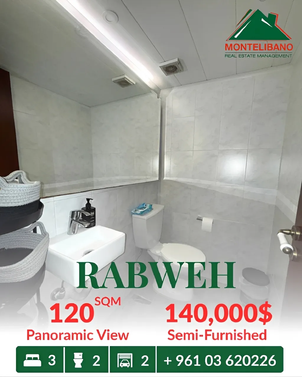 Apartment for sale in Rabweh, Bayrut, Lebanon