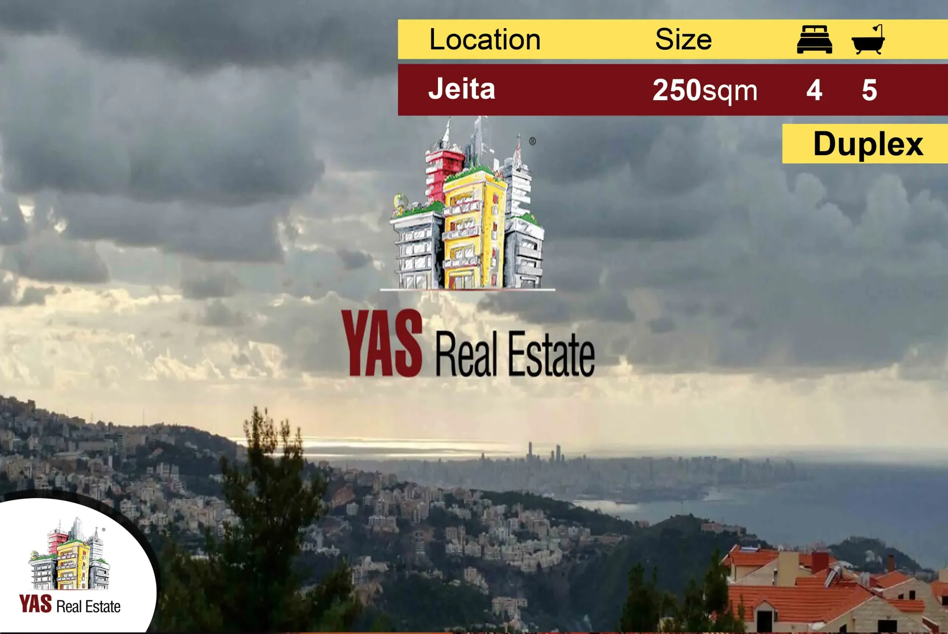 Apartment for Sale in Jeita - 4 bed, 5 bath