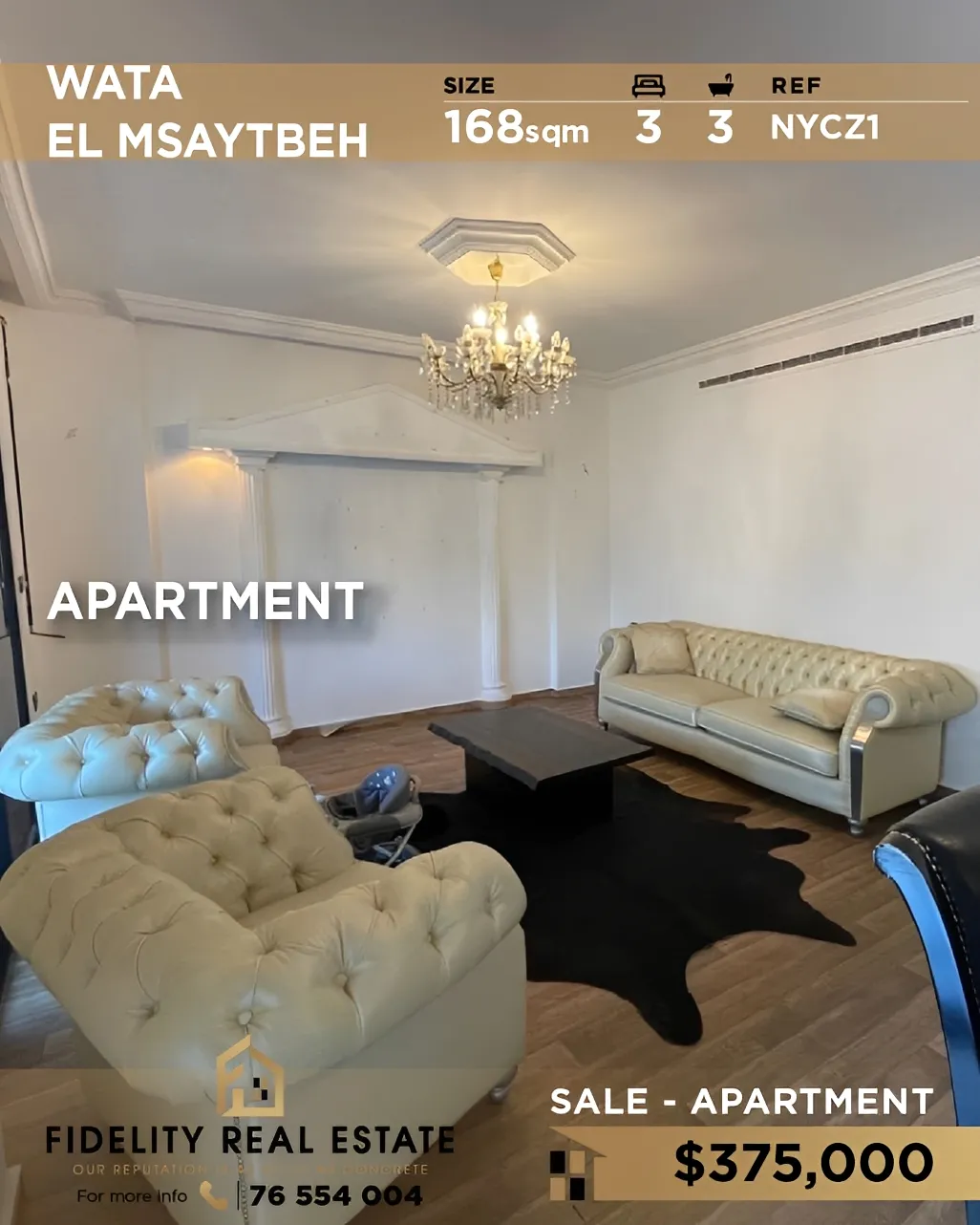 Apartment for sale in Wata El Msaytbeh, Beirut, Lebanon - 3 bed, 3 bath