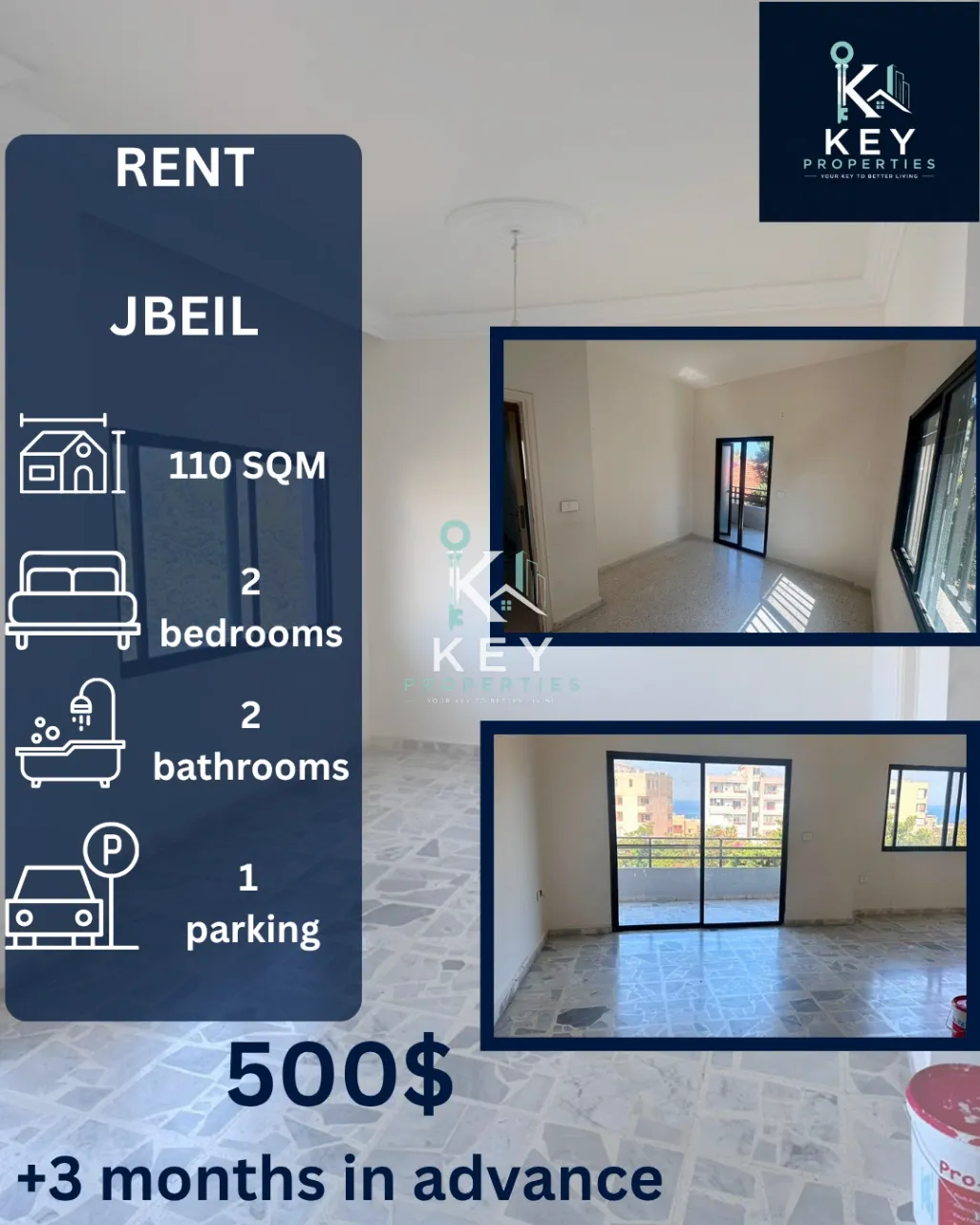 Apartment for rent in Jbeil, Lebanon