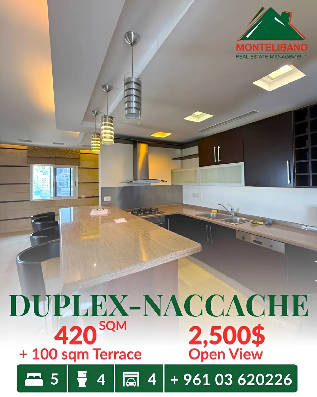 Duplex for rent in Naqqache, Lebanon