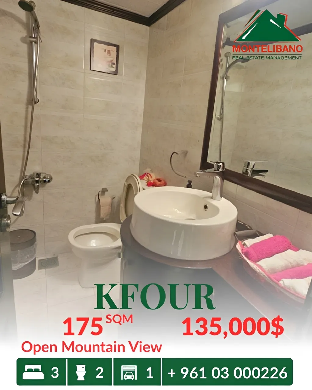 Apartment for sale in Kfour