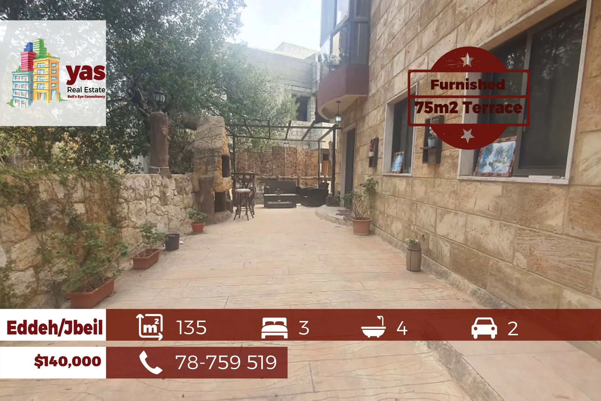 Apartment for Sale in Edde, Lebanon