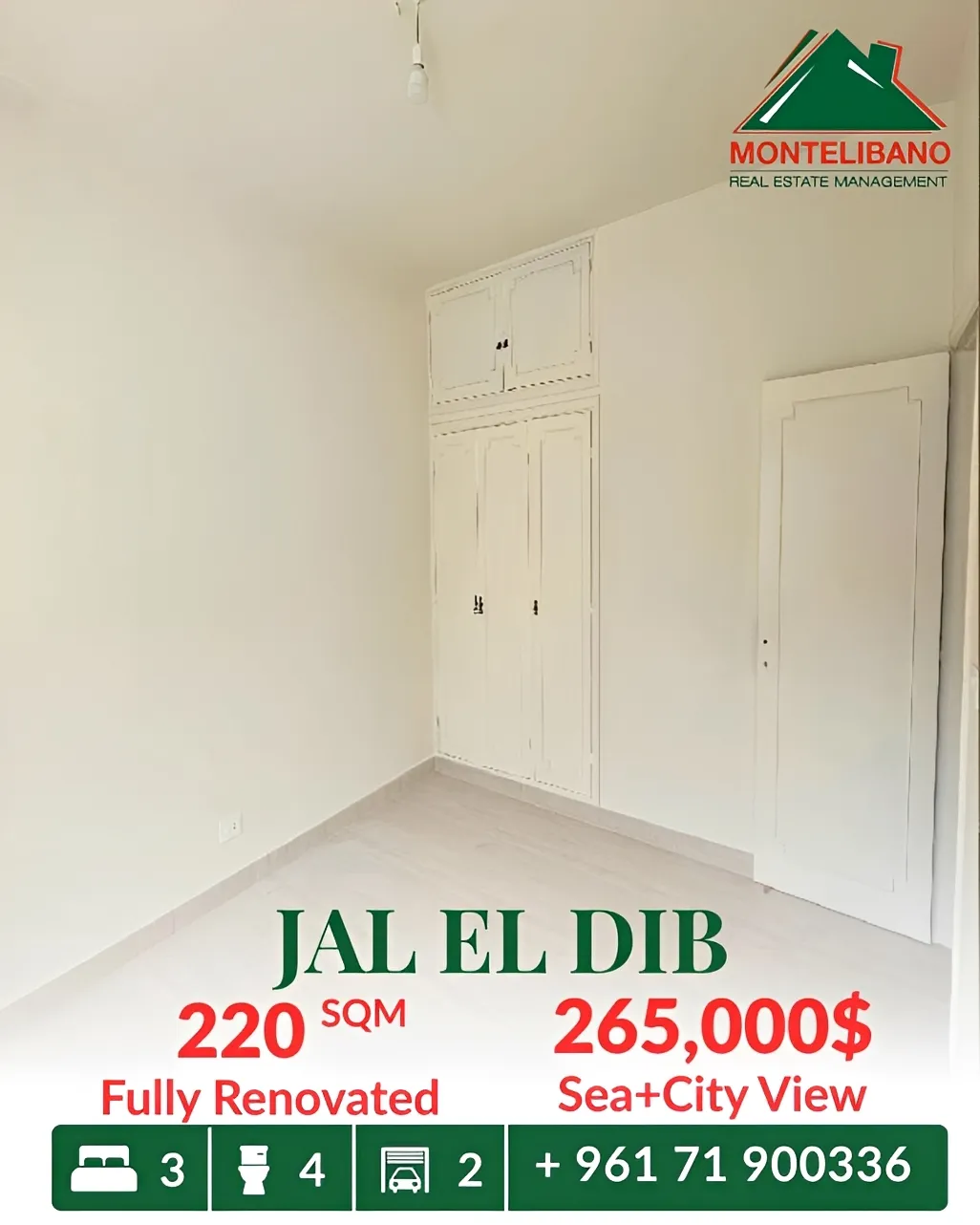 Apartment for sale in Jal El Dib