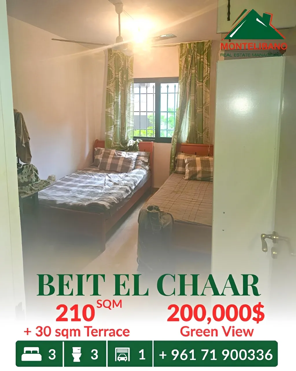 Apartment for sale in Beit El Chaar