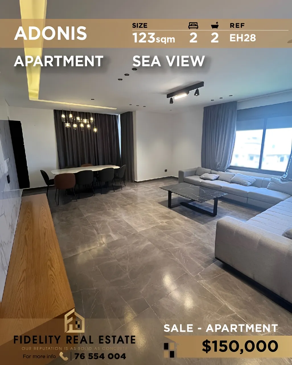 Apartment for sale in Adonis, Lebanon - 2 bed, 2 bath