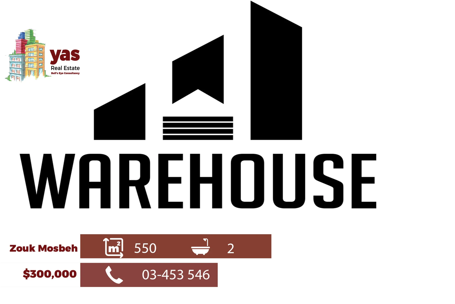 Warehouse for Sale in Zouk Mosbeh