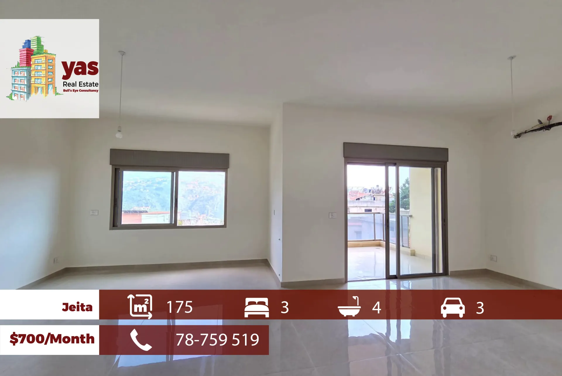 Apartment for Rent in Jeita - 3 bed, 4 bath
