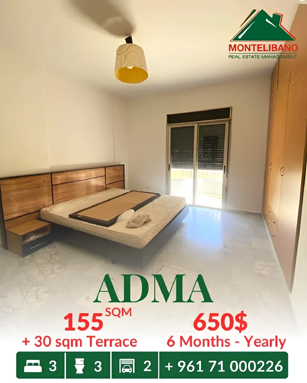 Apartment for rent in Adma w Dafnah, Lebanon