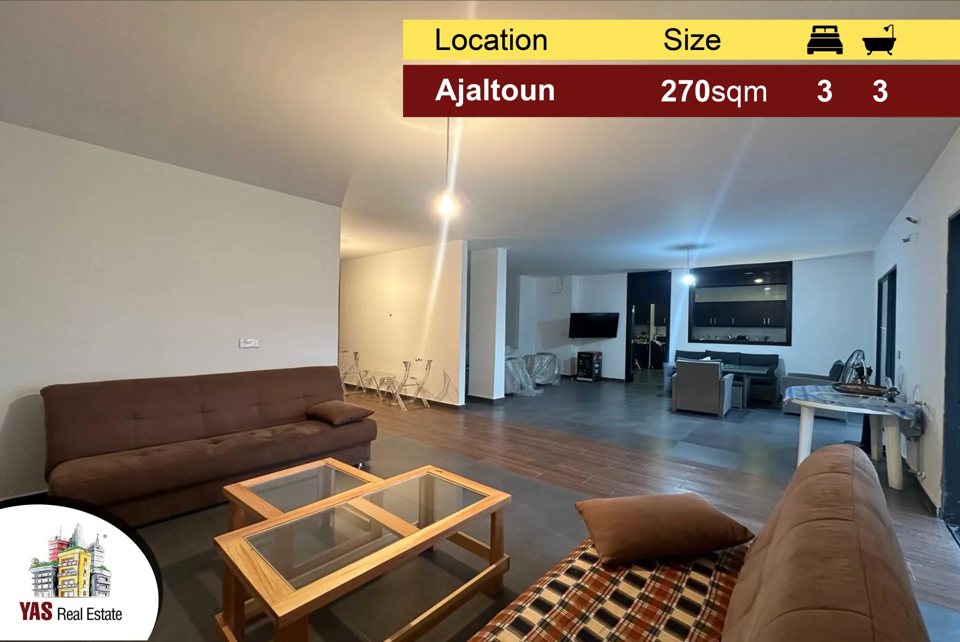 Apartment for Sale in Ajaltoun - 3 bed, 3 bath