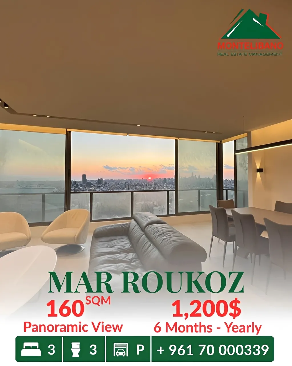 Apartment for rent in Mar Roukouz