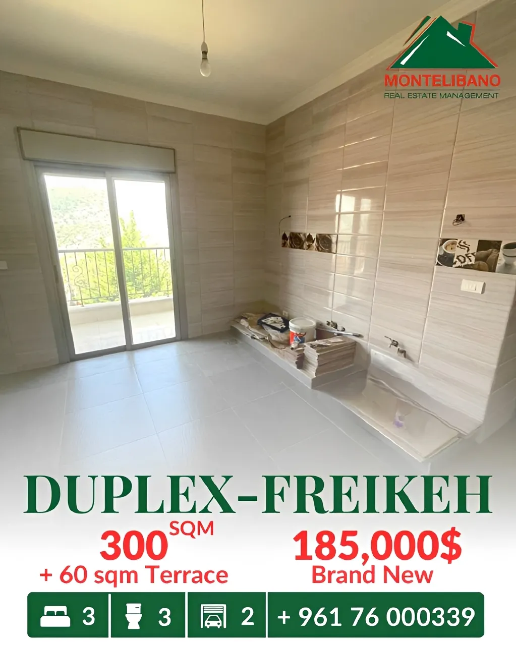 Duplex for sale in Fraikeh, Lebanon - 3 bed, 3 bath