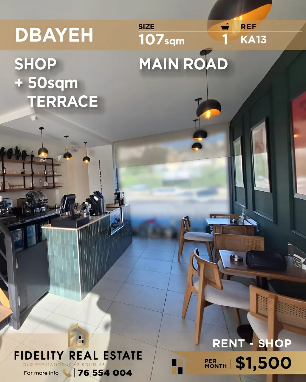 Shop for rent in Dbayeh, Lebanon